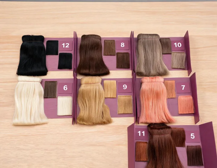 Sew-in hair extensions human hair supplier inquiry board illustration